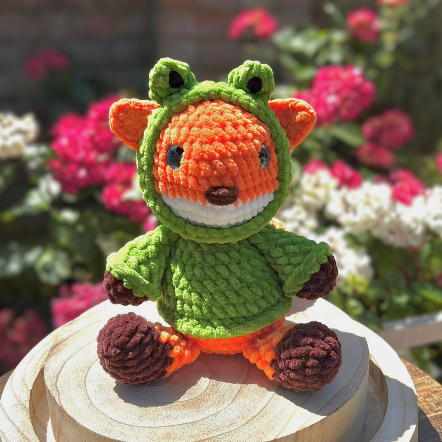 Crochet Hoody Fox With Interactive Hoody