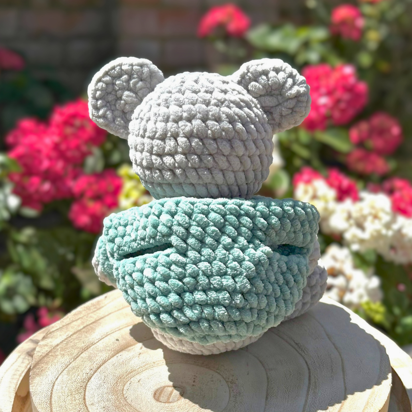 Crochet Hoody Elephant With Interactive Match Green Hoody