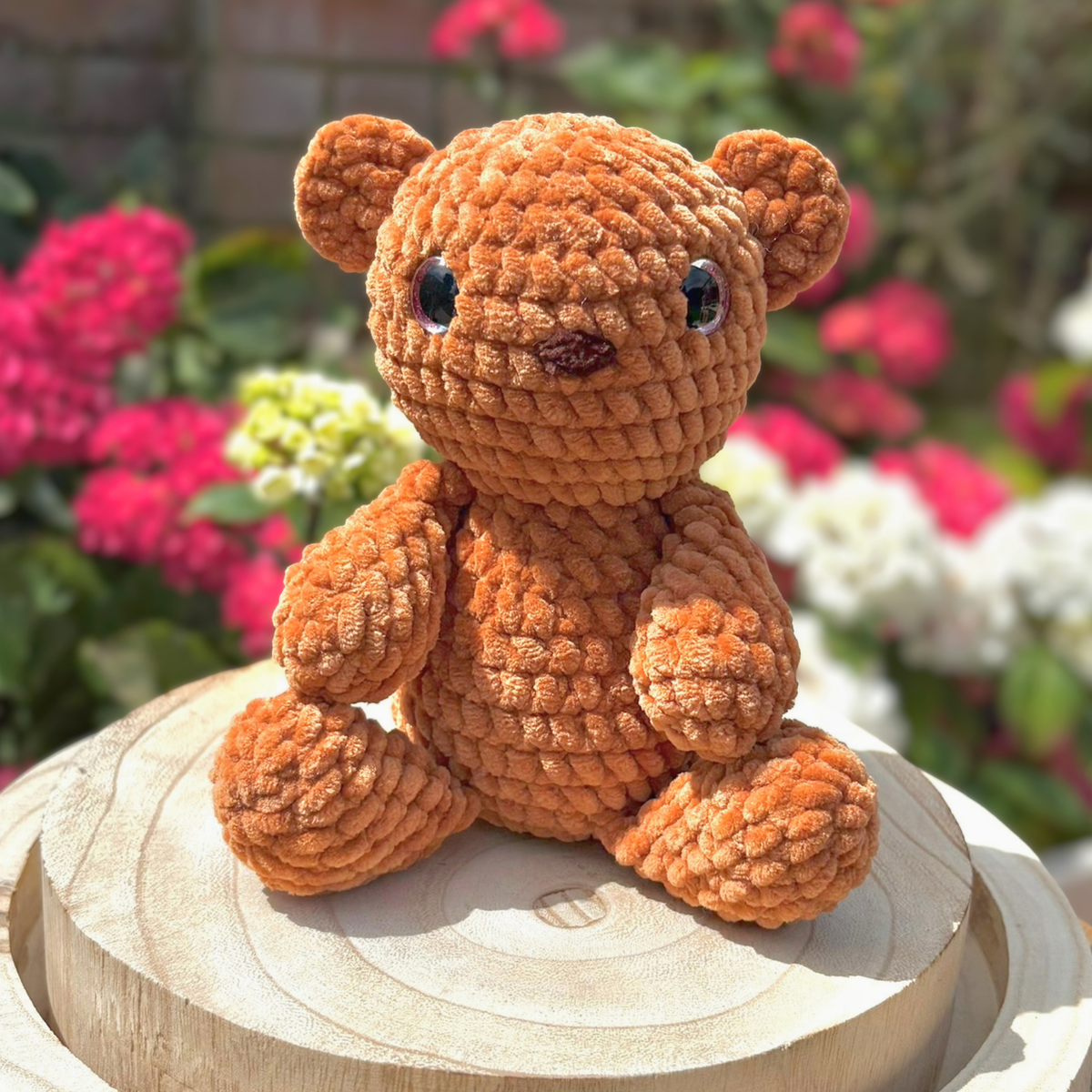 Crochet Chenille Bear in Various Colours