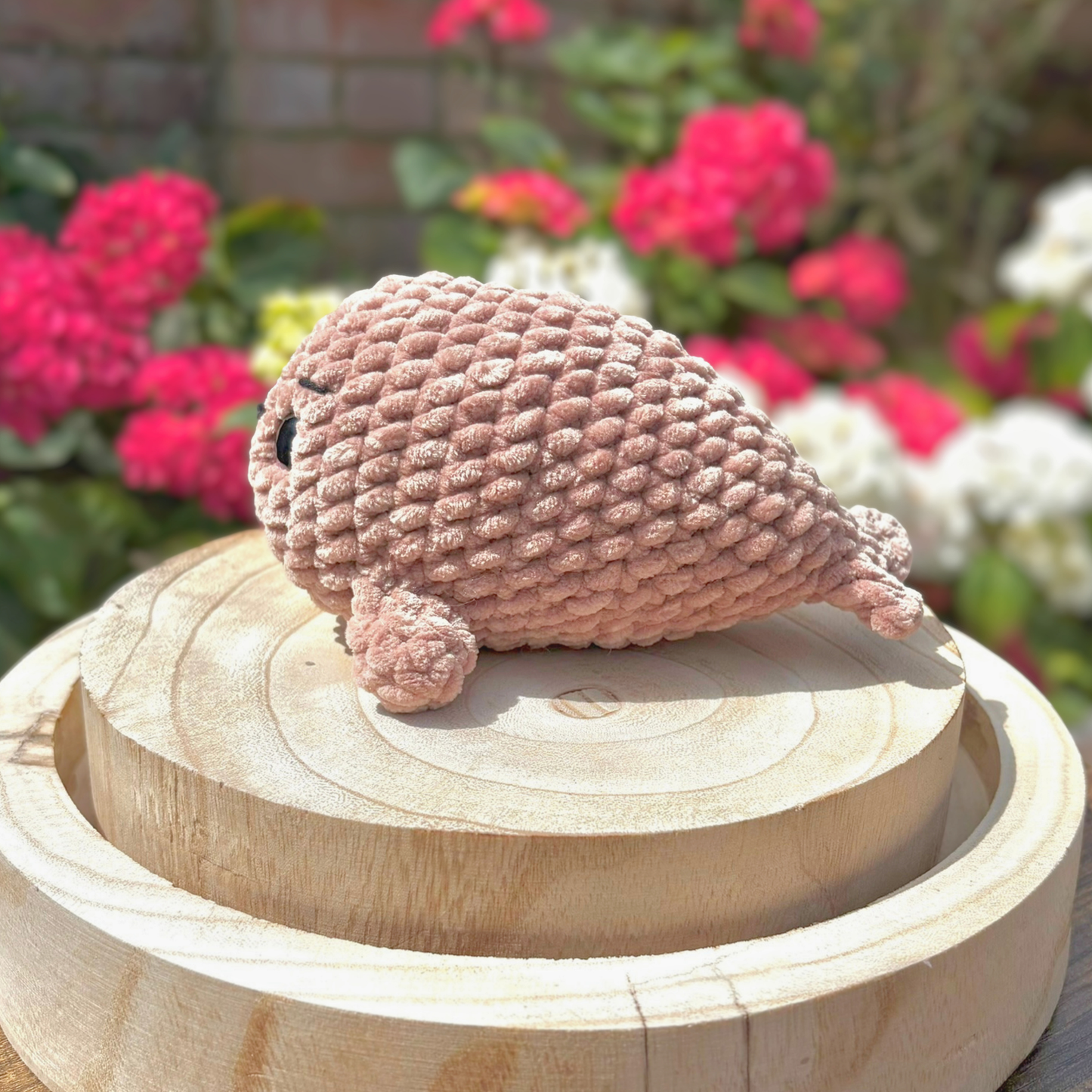 Crochet Chenille Seal in Brown