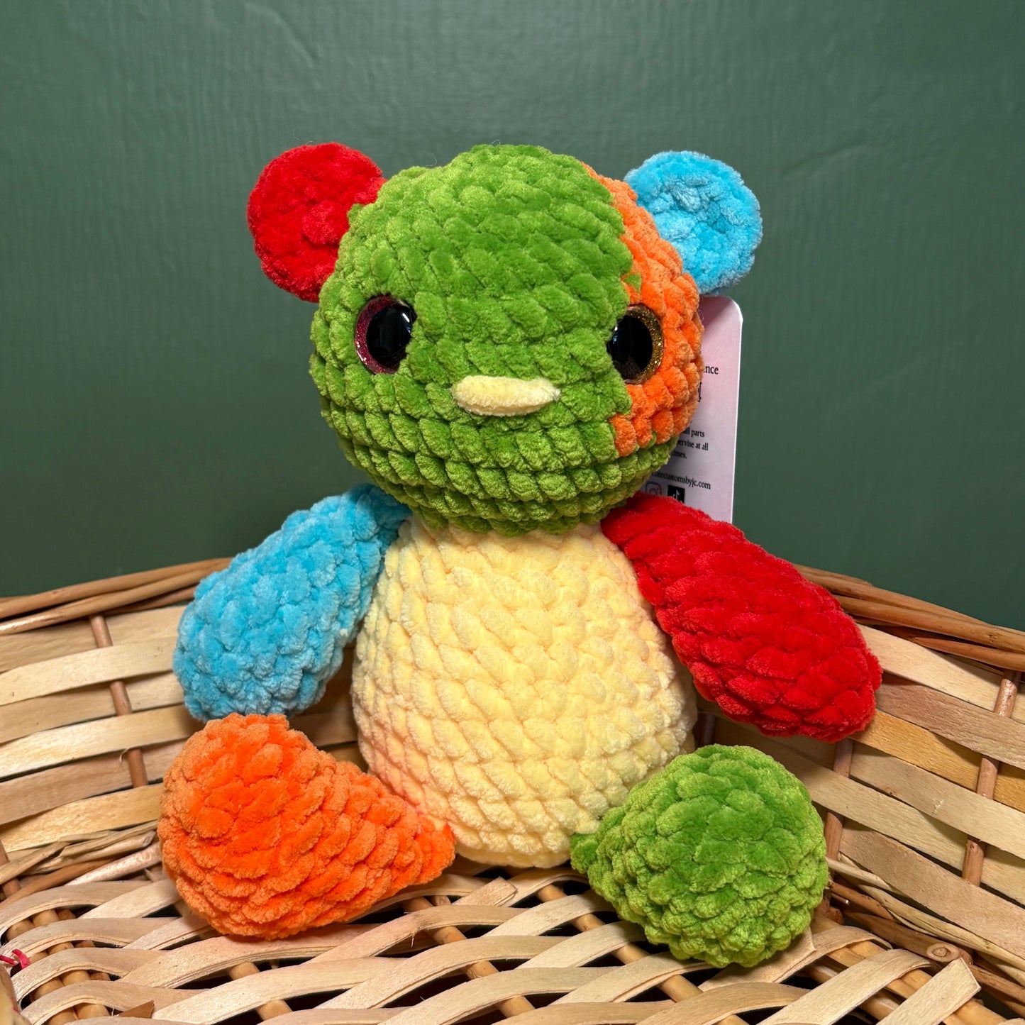 Crochet Chenille Patchy Bear