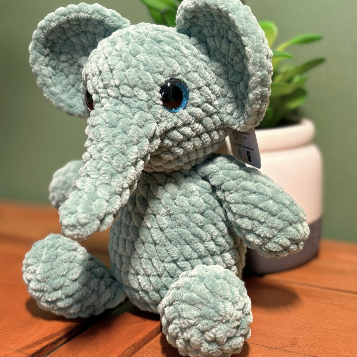 Crochet Chenille Elephant