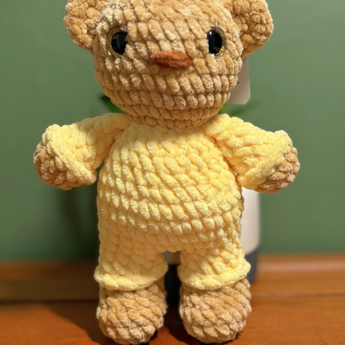 Crochet Chenille Bedtime Snuggle Bear