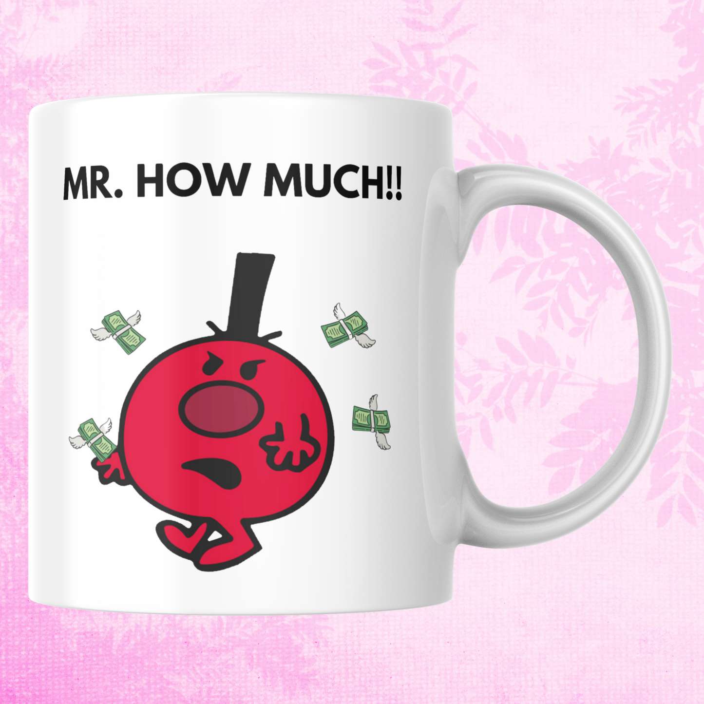 Novelty Mr. Men Mug, Mr. How Much, Can Be Personalised, Great Gift Idea