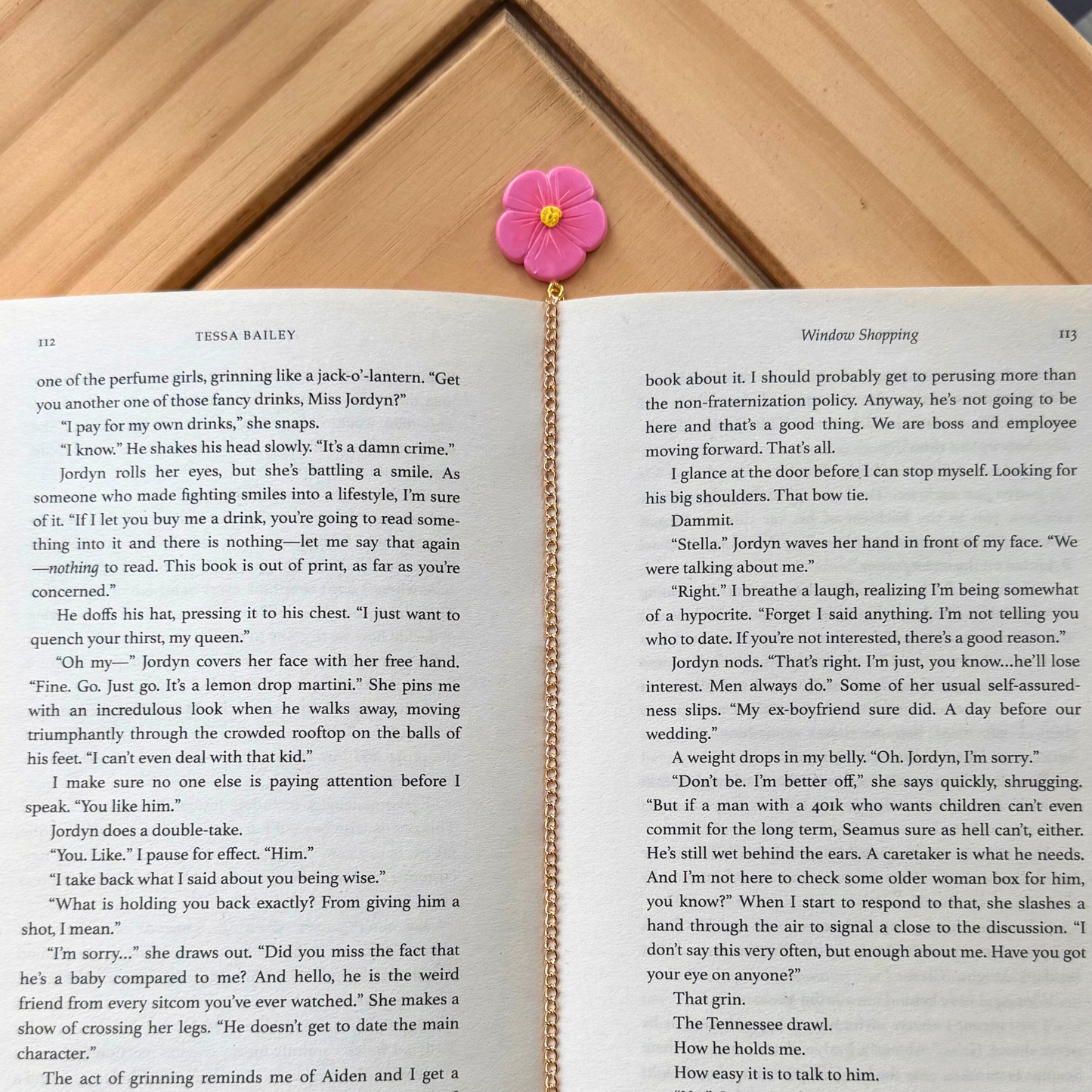 Spring Floral Duck Polymer Clay Chain Bookmark