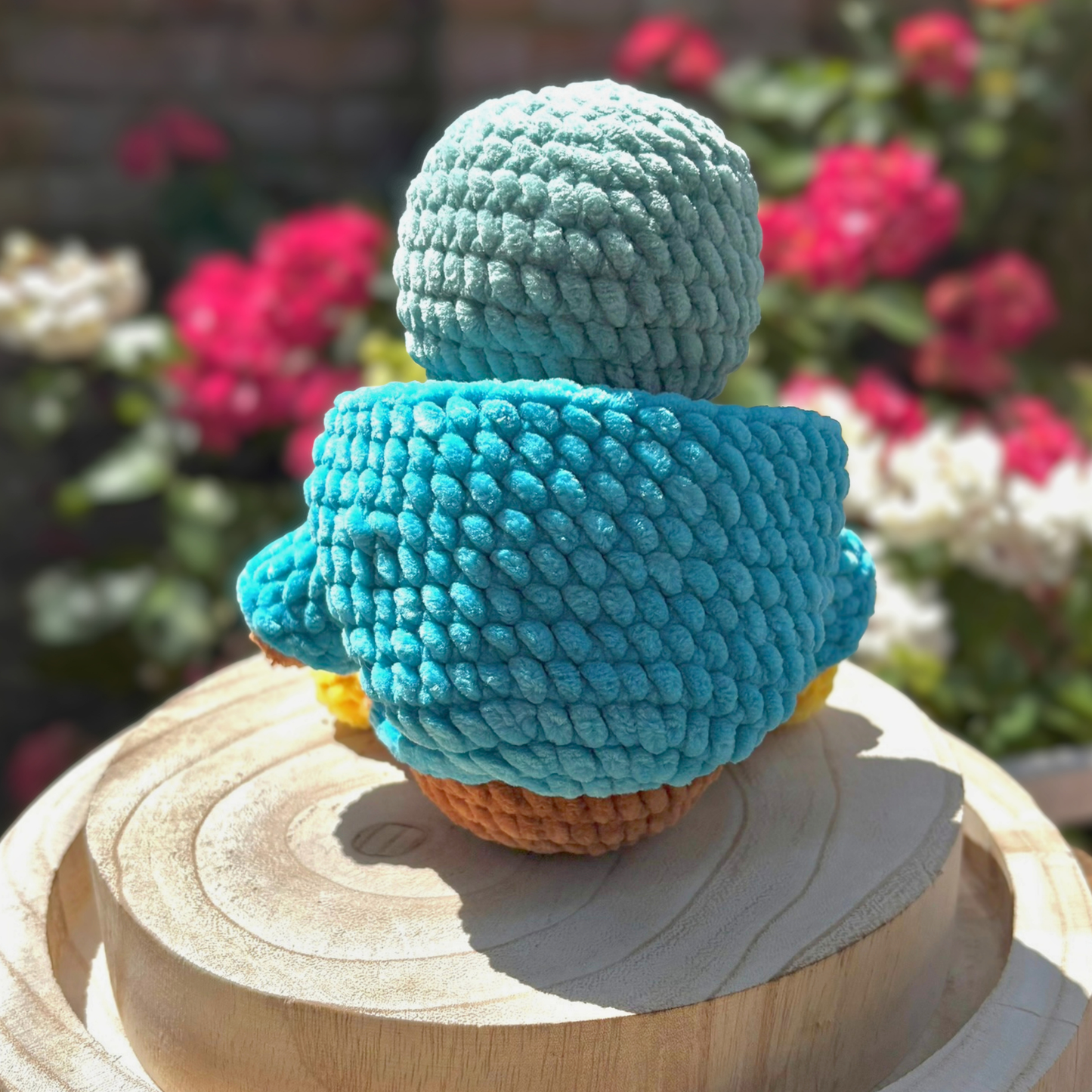 Crochet Chenille Hoody Mallard in Teal Interactive Hoody