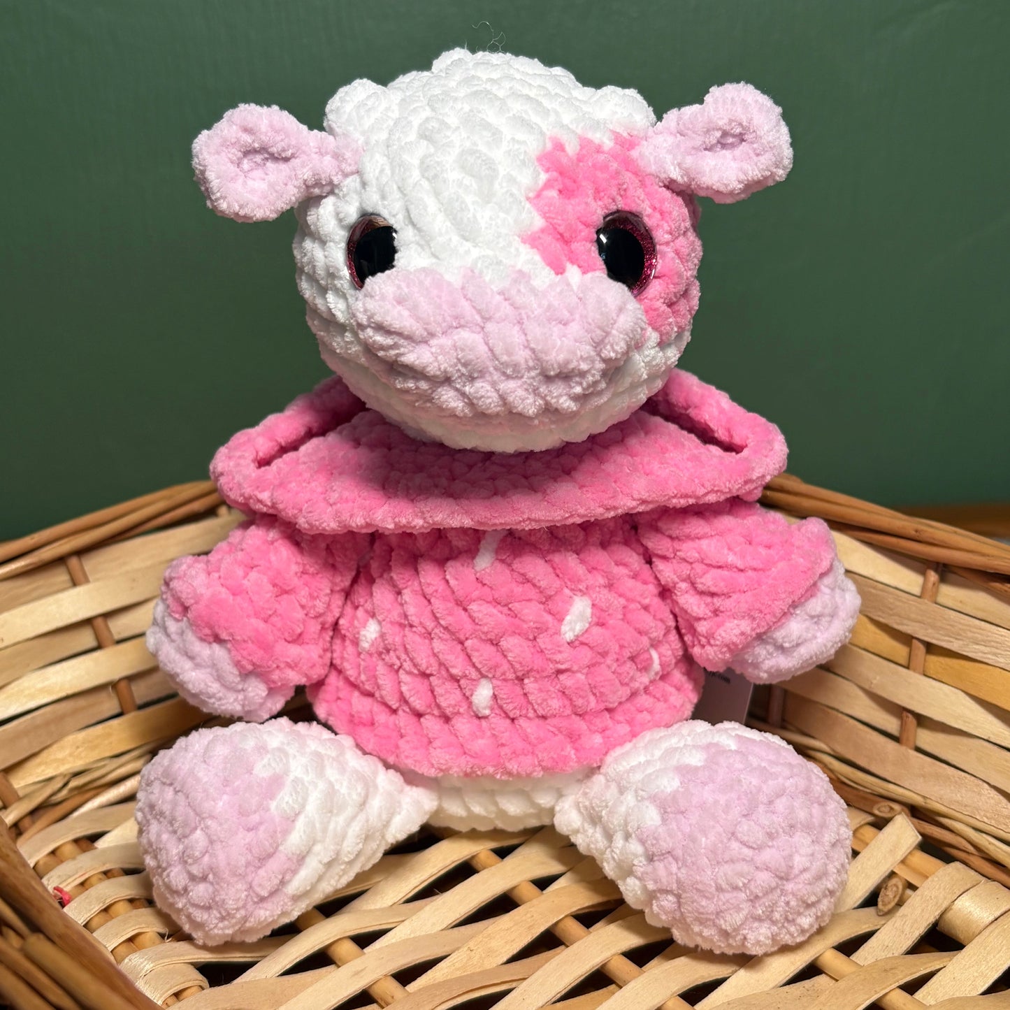 Crochet Strawberry Hoody Cow in Various Colours