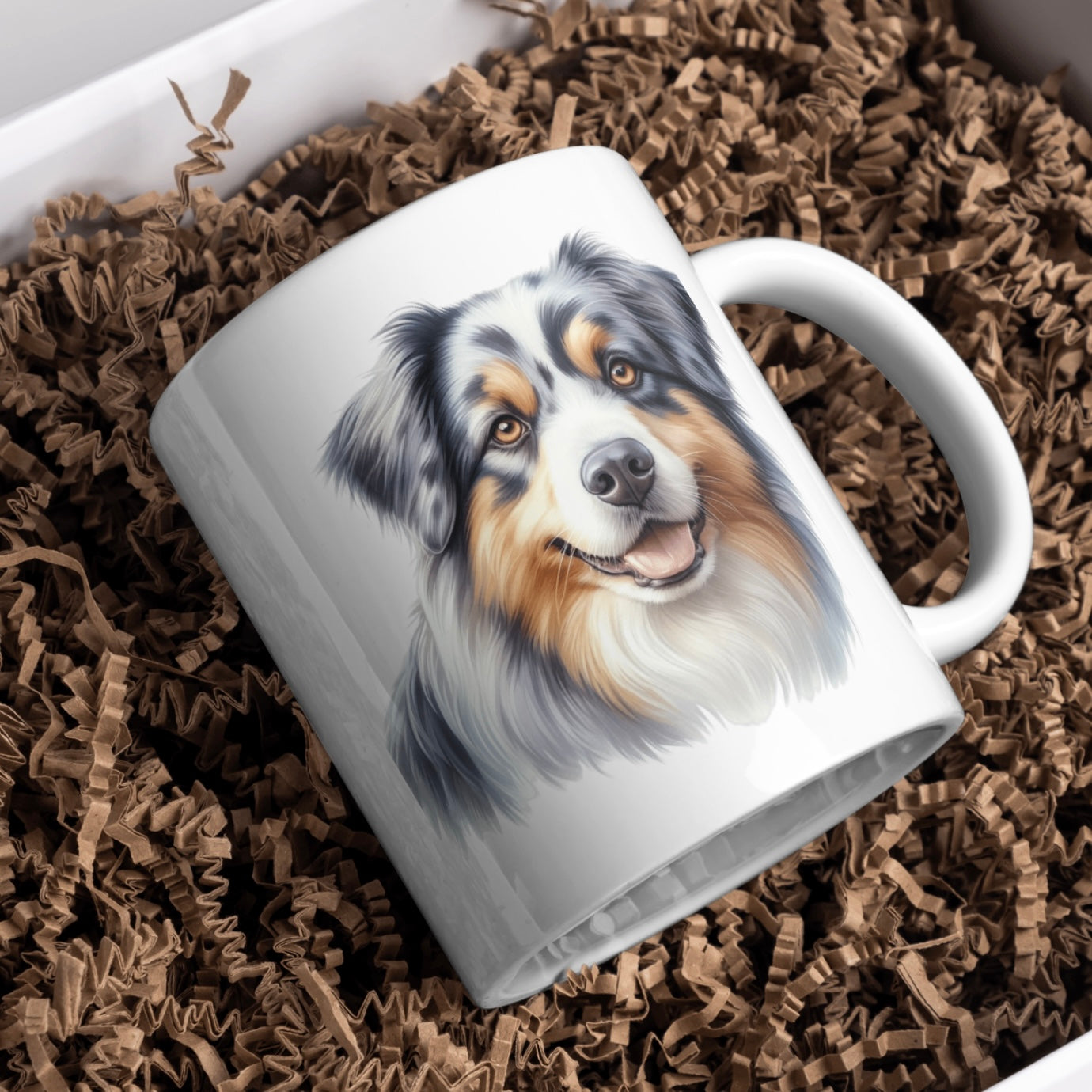 Australian Shepherd Dog 11oz White Mug, Perfect Gift Idea As It Comes Boxed.