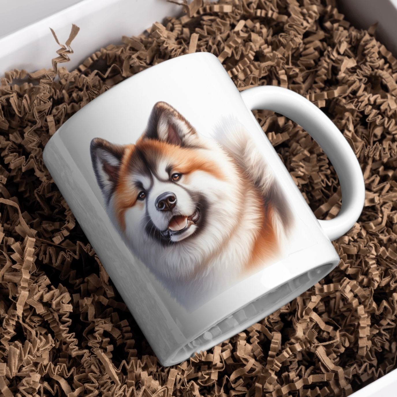 Akita Dog 11oz White Mug, Perfect Gift Idea As It Comes Boxed.