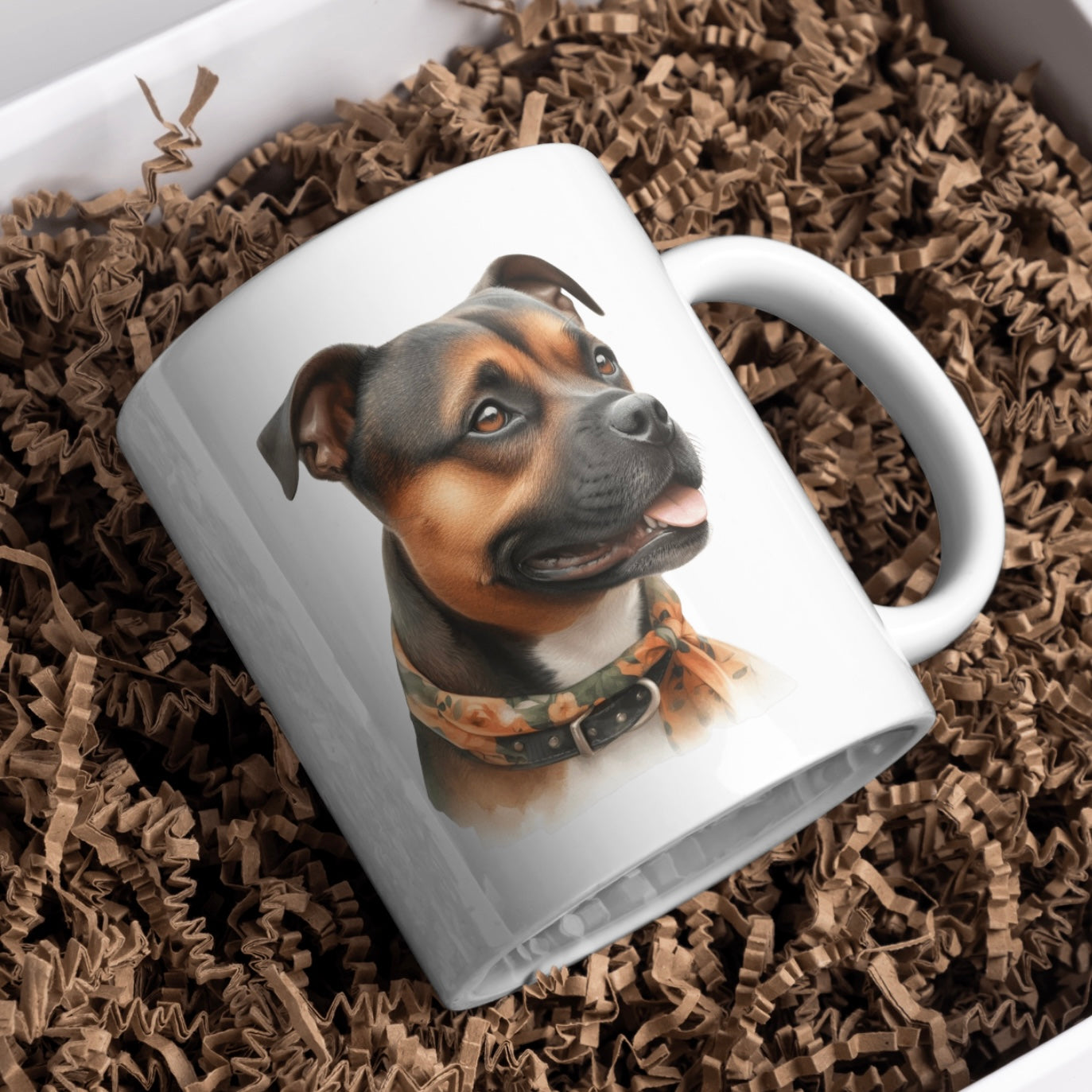 Staffordshire Bull Terrier Dog 11oz White Mug, Perfect Gift Idea As It Comes Boxed.