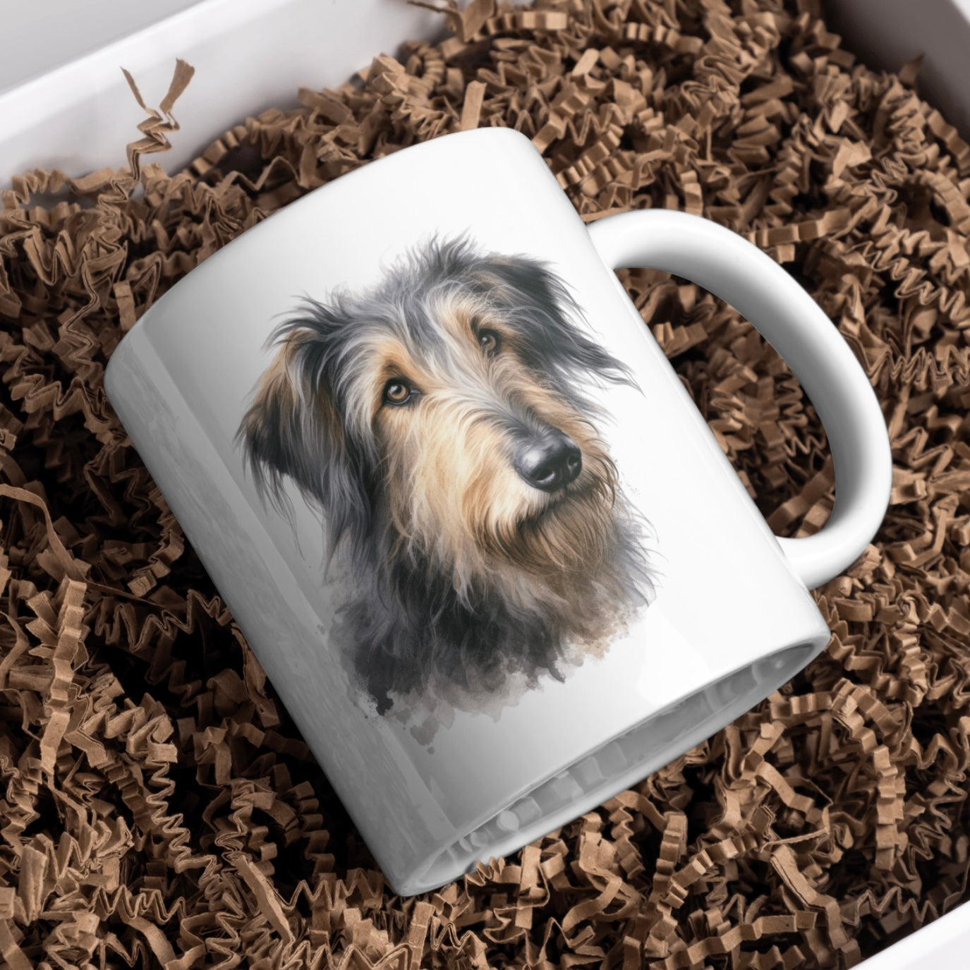 Irish Wolf Hound Dog 11oz White Mug, Perfect Gift Idea As It Comes Boxed.
