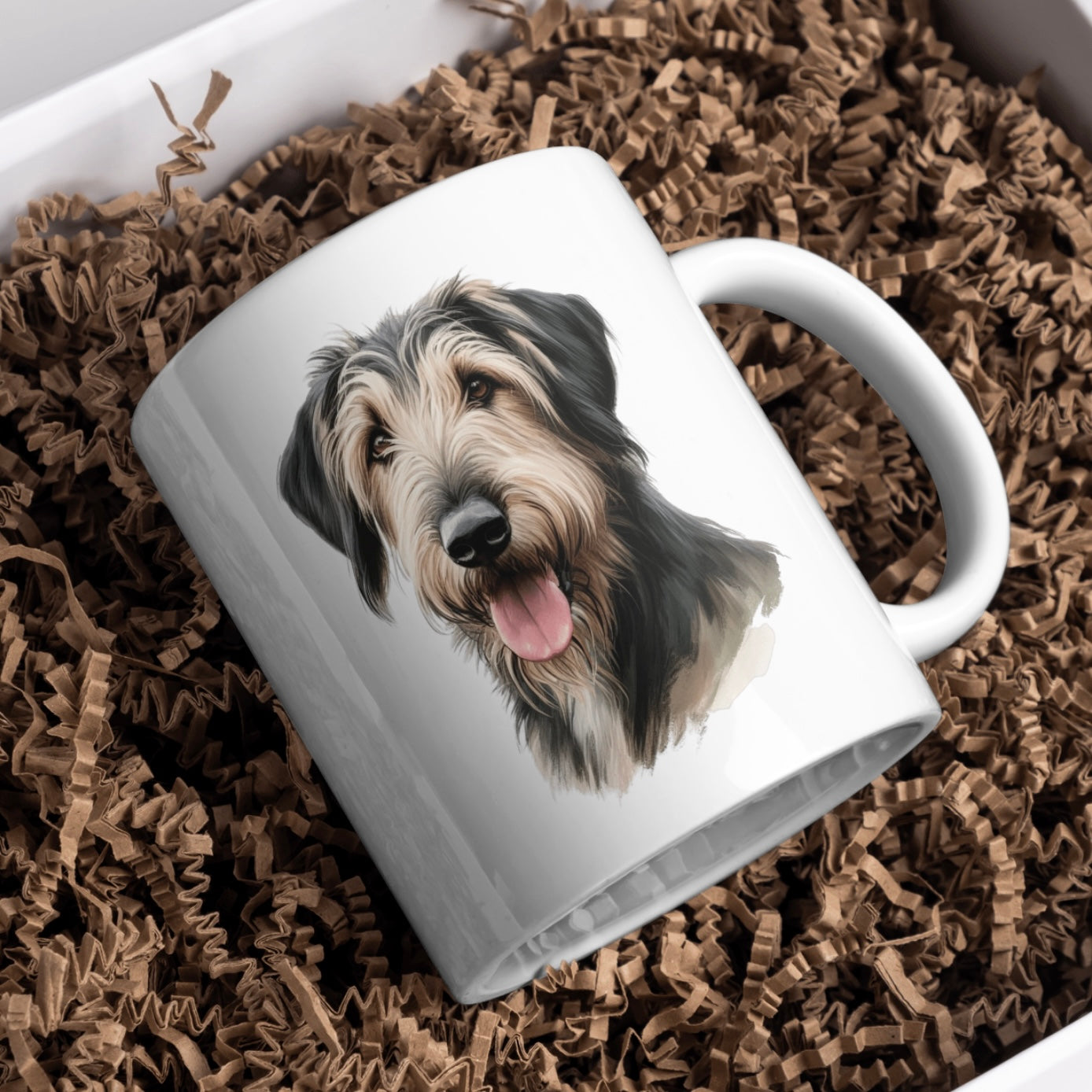 Irish Wolf Hound Dog 11oz White Mug, Perfect Gift Idea As It Comes Boxed.