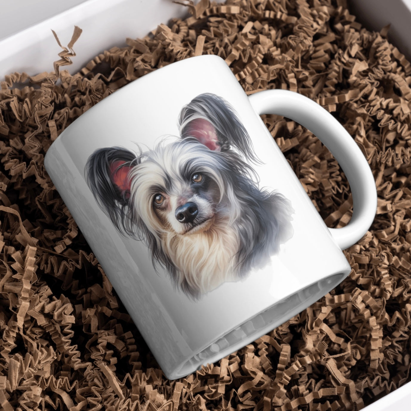 Chinese Crested Dog 11oz White Mug, Perfect Gift Idea As It Comes Boxed.
