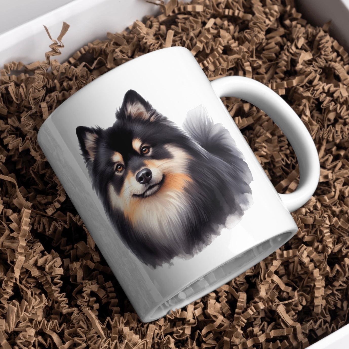 Finnish Lapphund Dog 11oz White Mug, Perfect Gift Idea As It Comes Boxed.