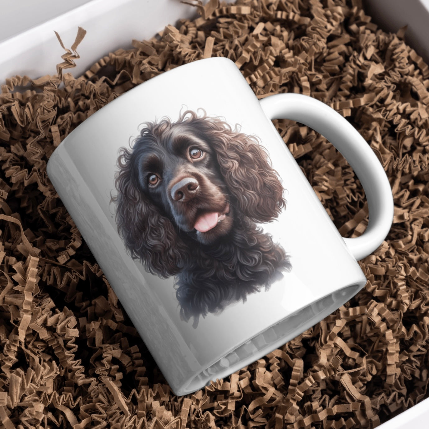 Irish Water Spaniel 11oz White Mug, Perfect Gift Idea As It Comes Boxed.