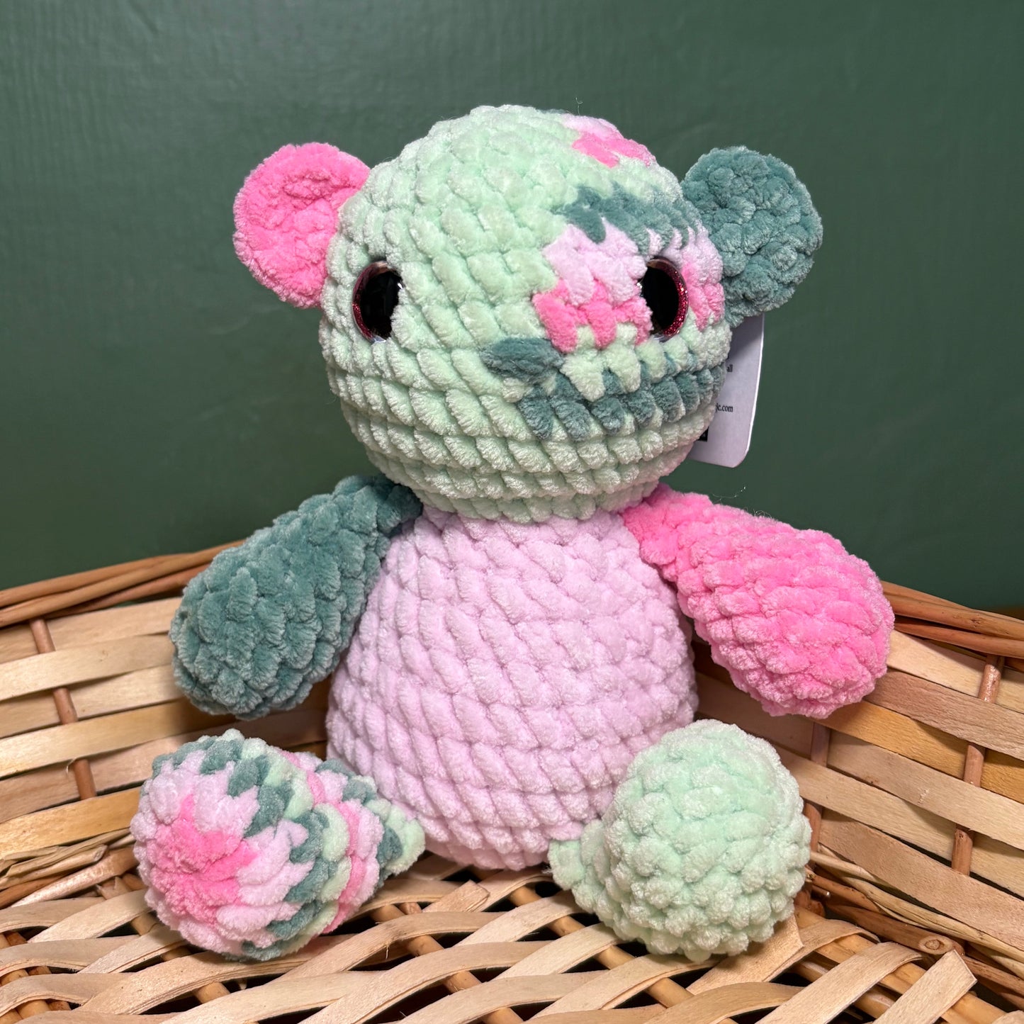 Crochet Chenille Patchy Bear