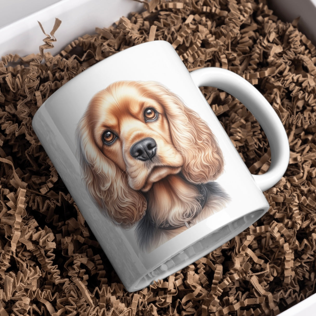 Cocker Spaniel Dog 11oz White Mug, Perfect Gift Idea As It Comes Boxed.