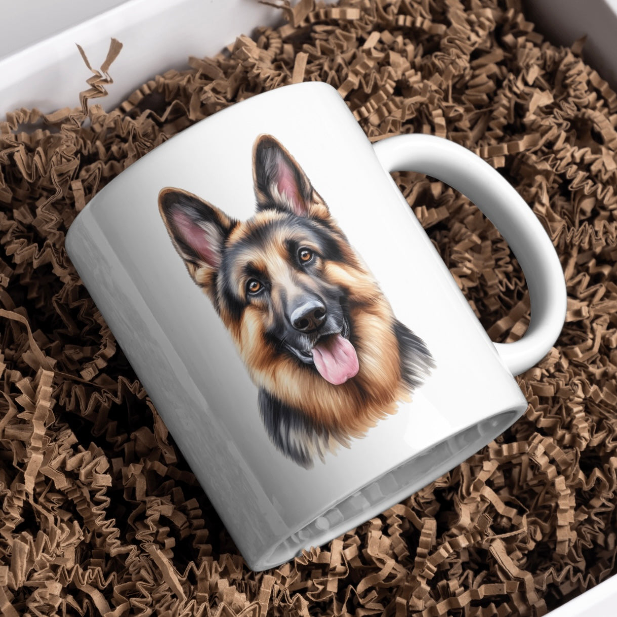Alsatian Dog 11oz White Mug, Perfect Gift Idea As It Comes Boxed.