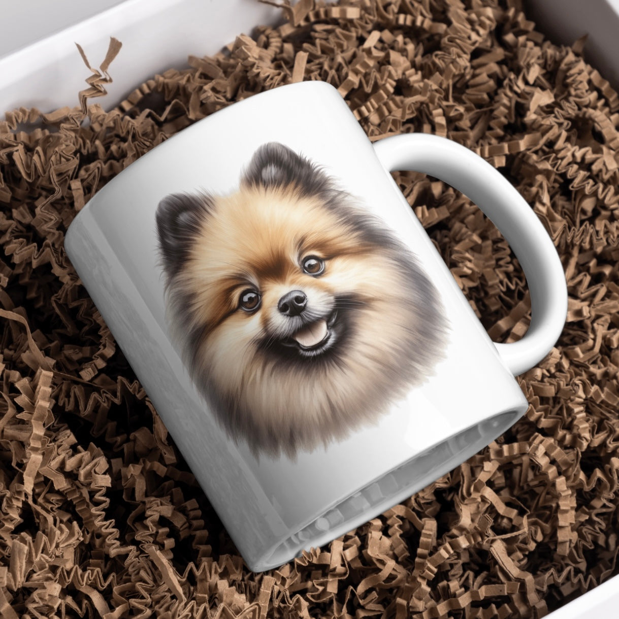 Pomeranian Dog 11oz White Mug, Perfect Gift Idea As It Comes Boxed.
