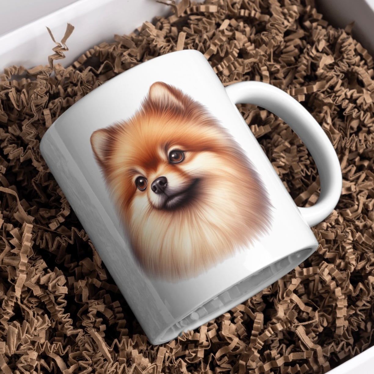 Pomeranian Dog 11oz White Mug, Perfect Gift Idea As It Comes Boxed.