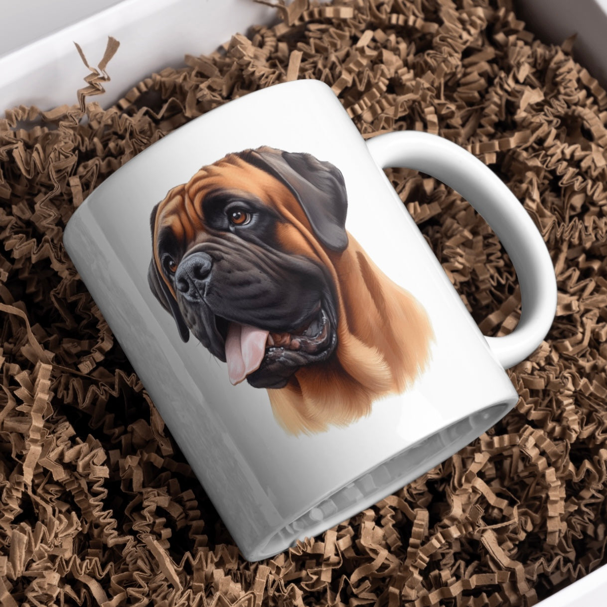 Bull Mastiff 11oz White Mug, Perfect Gift Idea As It Comes Boxed.