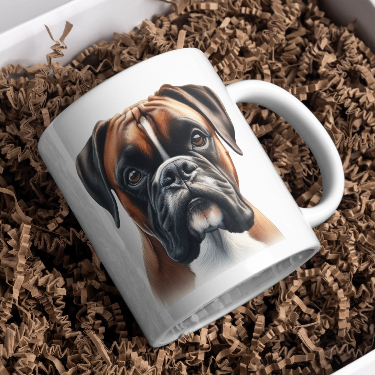 Boxer Dog 11oz White Mug, Perfect Gift Idea As It Comes Boxed.