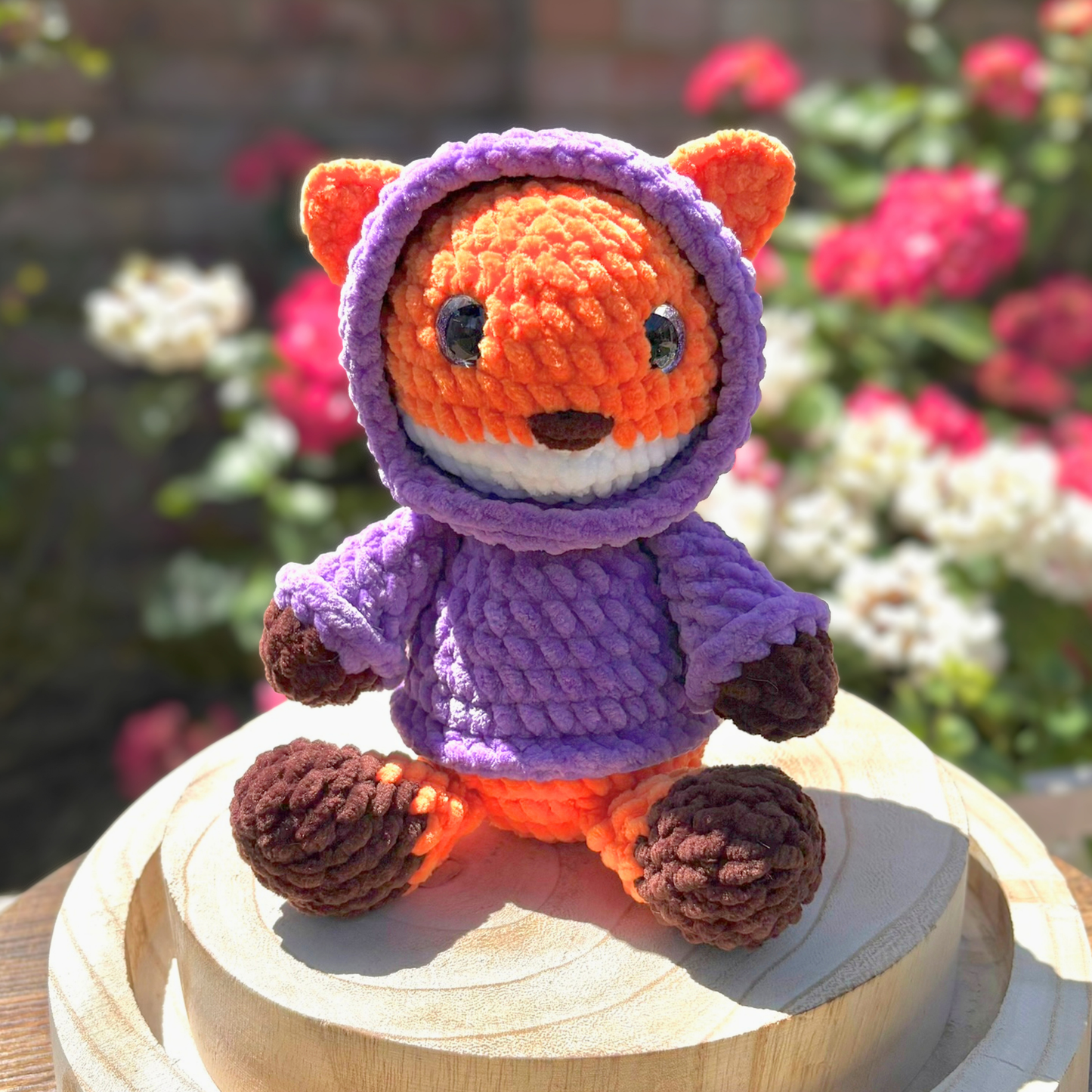 Crochet Hoody Fox With Interactive Hoody