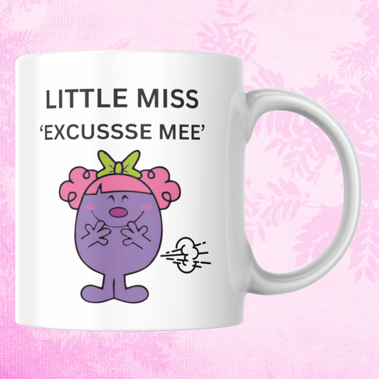 Novelty Little Miss Mug, Little Miss Excuse Me, Can Be Personalised, Great Gift Idea