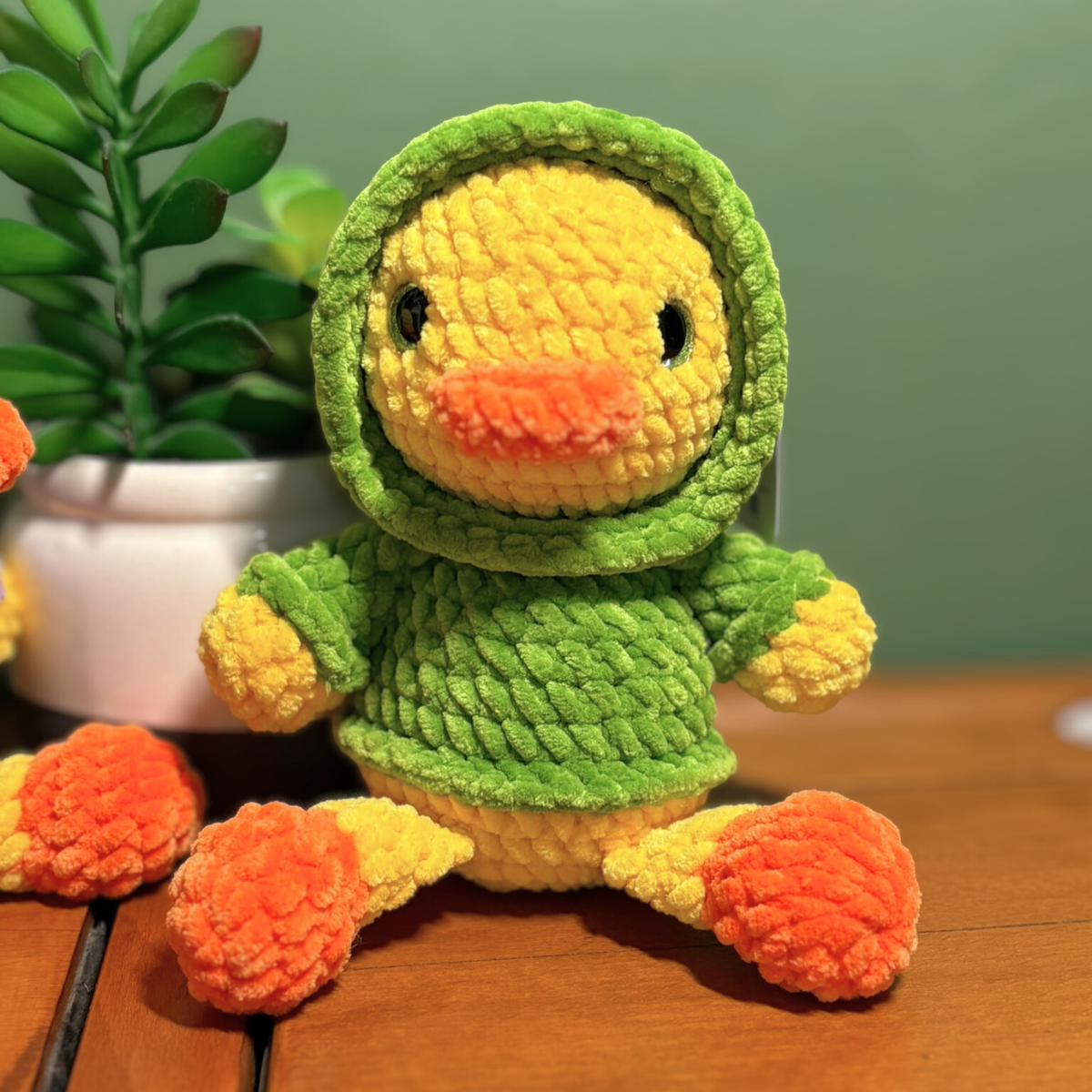 Crochet Hoody Duck