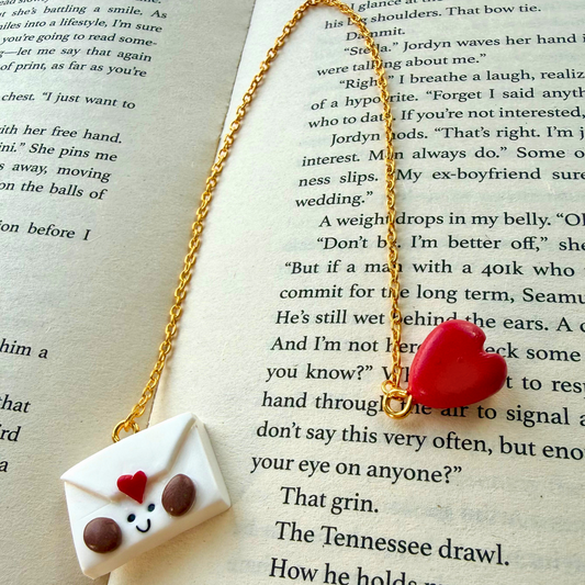 Love Letter Polymer Clay Chain Bookmark