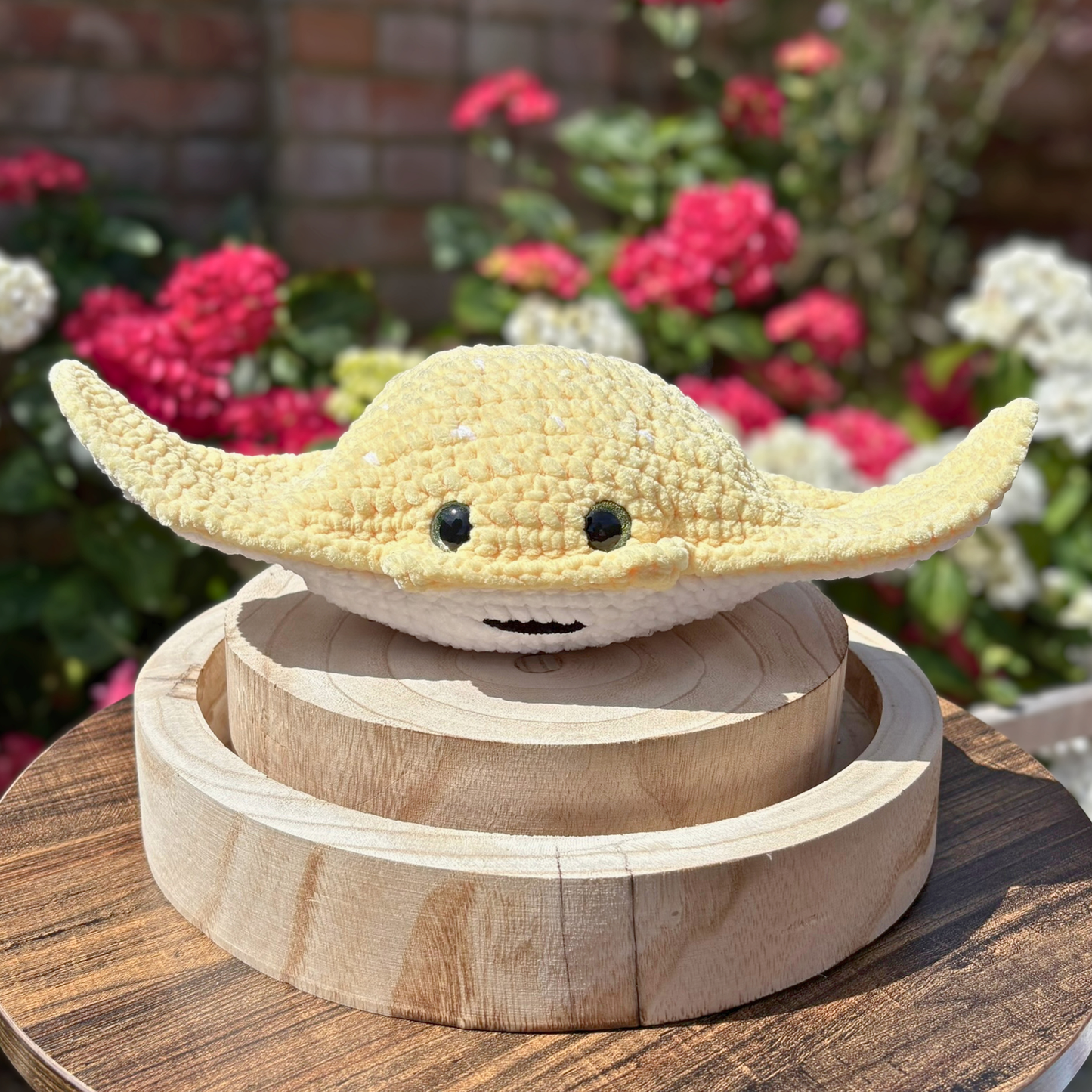 Crochet Chenille Large Stingray in Various Colours
