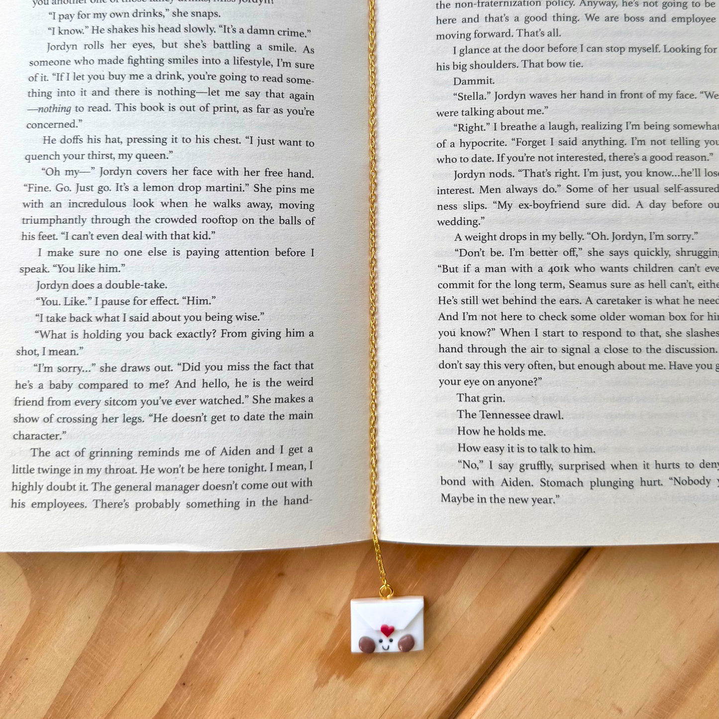 Love Letter Polymer Clay Chain Bookmark