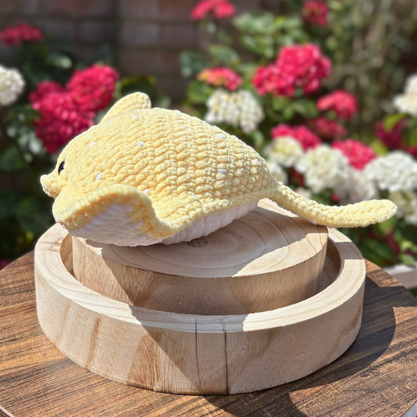 Crochet Chenille Large Stingray in Various Colours