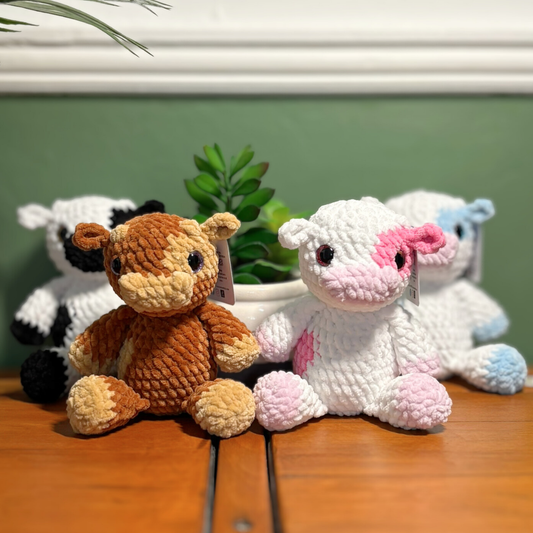 Crochet Chenille Cow