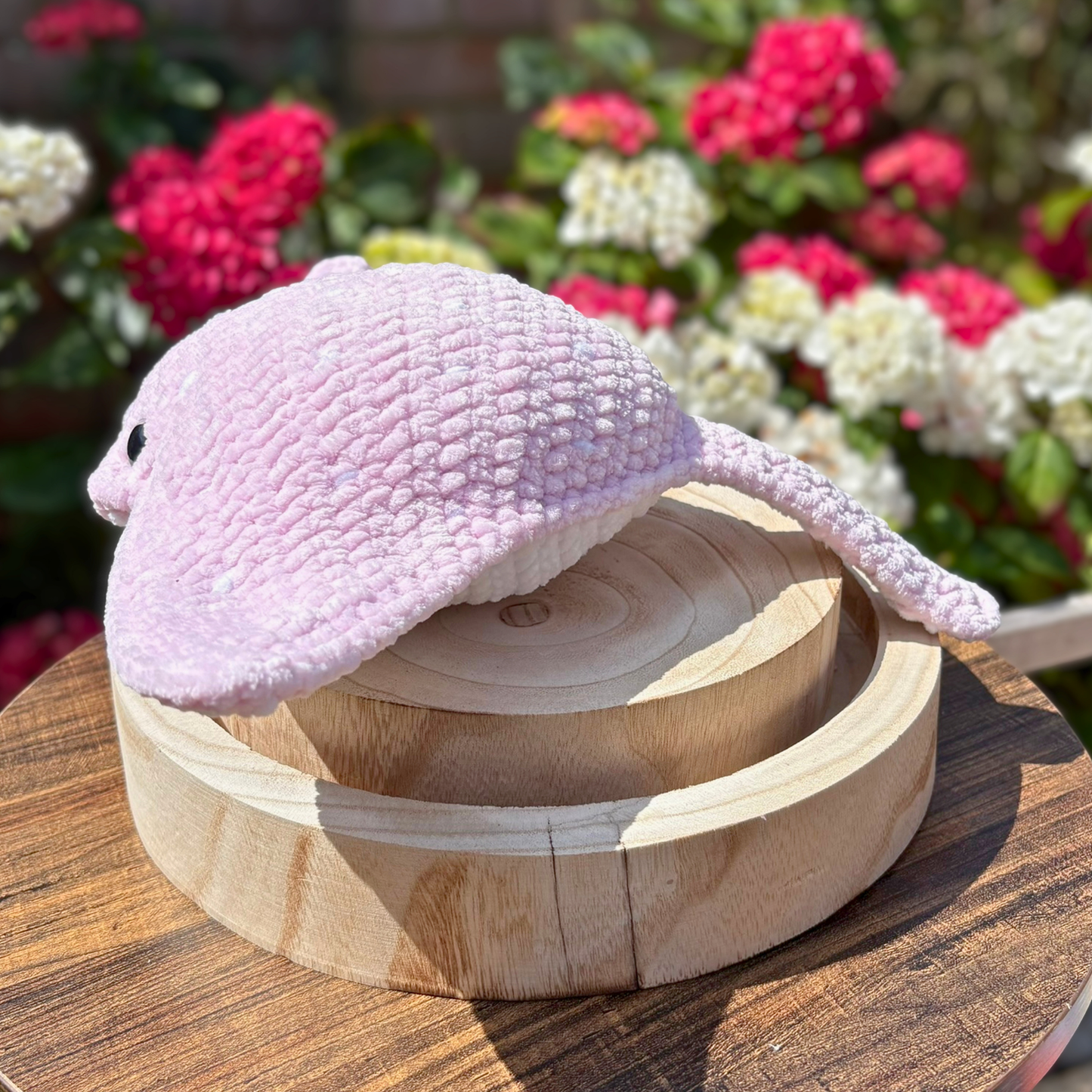 Crochet Chenille Large Stingray in Various Colours