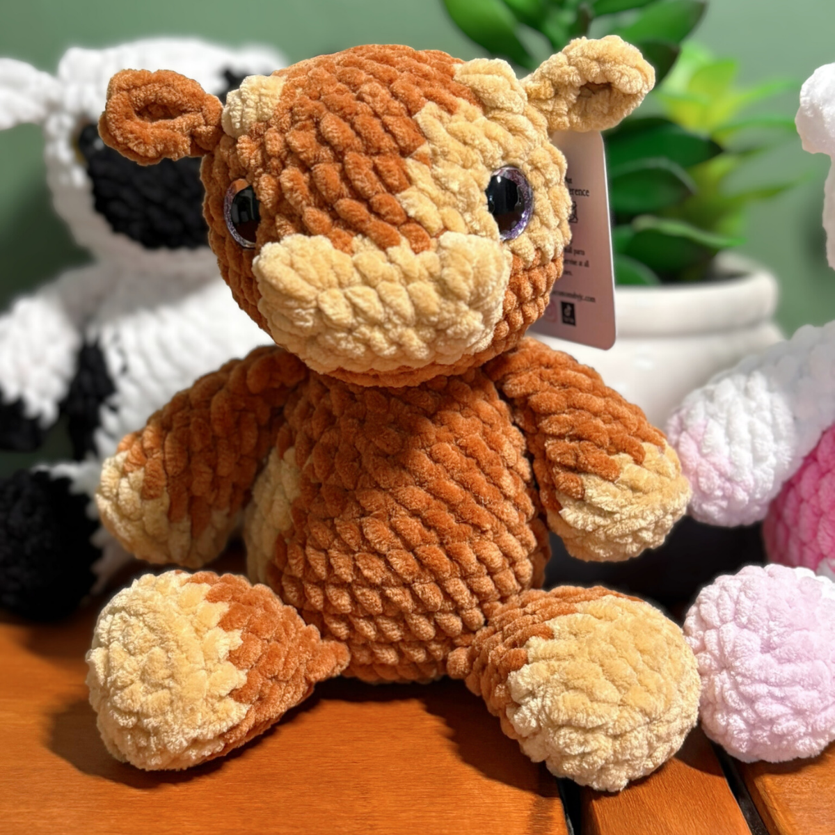 Crochet Chenille Cow