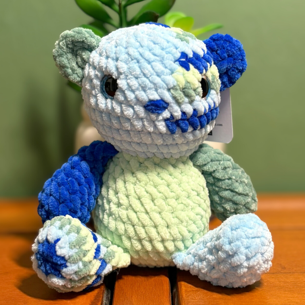 Crochet Chenille Patchy Bear