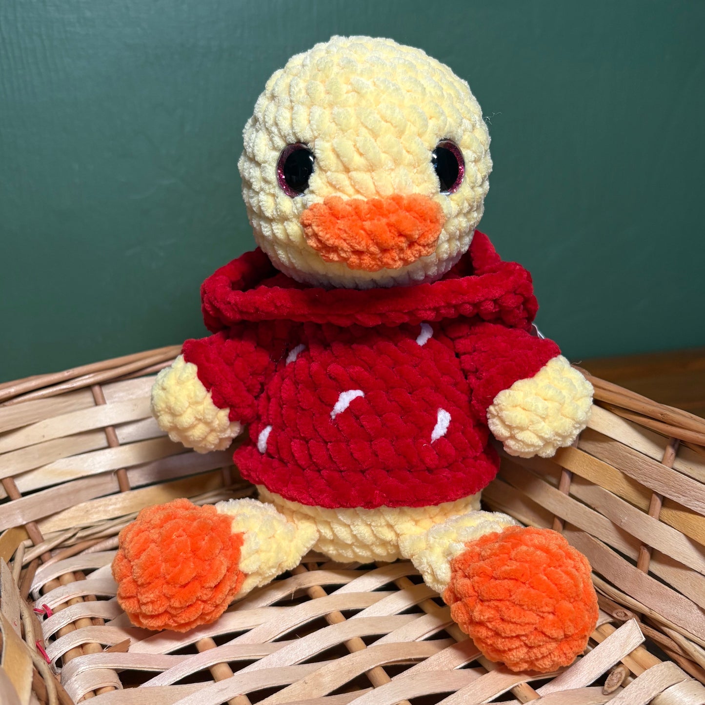 Crochet Chenille Hoody Duck,Goose or Mallard
