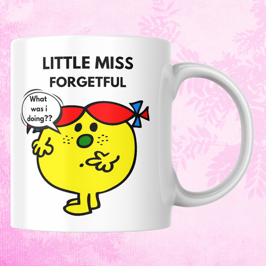 Novelty Little Miss Mug, Little Miss Forgetful, Can Be Personalised, Great Gift Idea