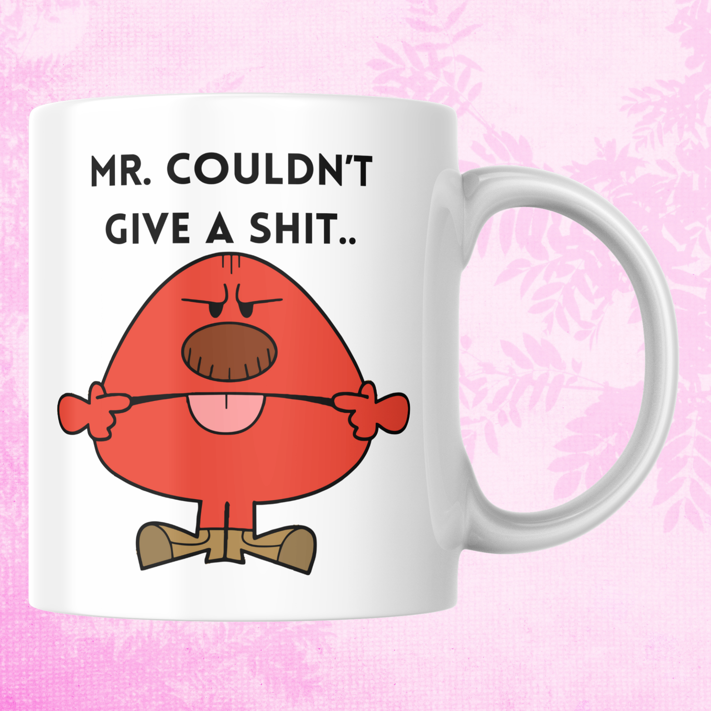 Novelty Mr. Men Mug, Mr. Couldn't Give A Shit, Can Be Personalised, Great Gift Idea