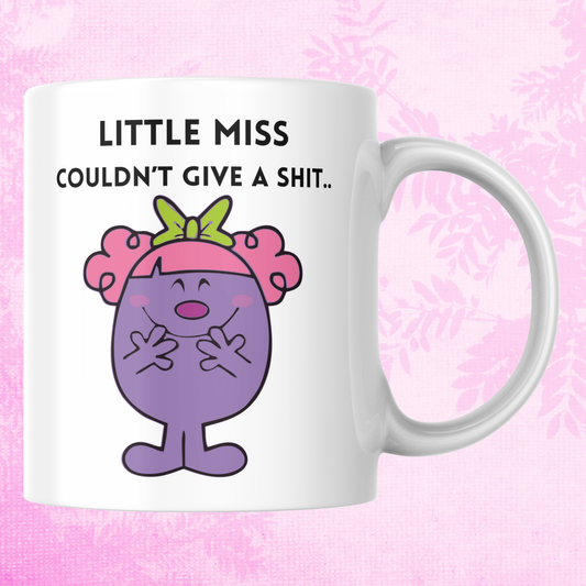 Novelty Little Miss Mug, Little Miss Couldn't Give A Shit, Can Be Personalised, Great Gift Idea