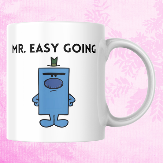 Novelty Mr. Men Mug, Mr. Easy Going, Can Be Personalised, Great Gift Idea