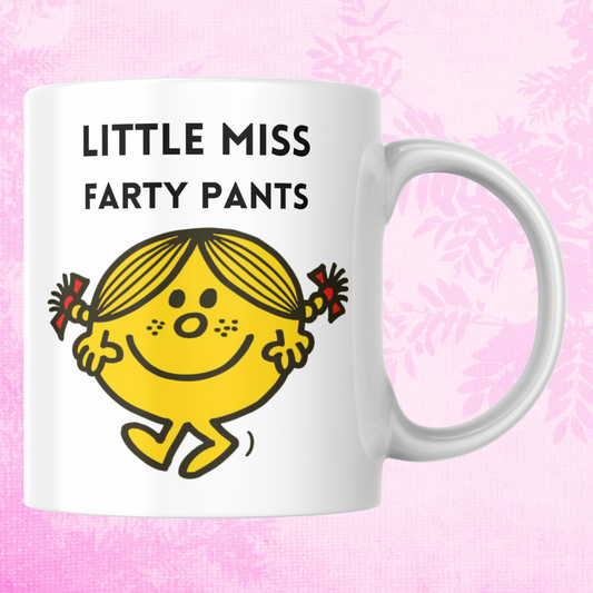 Novelty Little Miss Mug, Little Miss Farty Pants, Can Be Personalised, Great Gift Idea