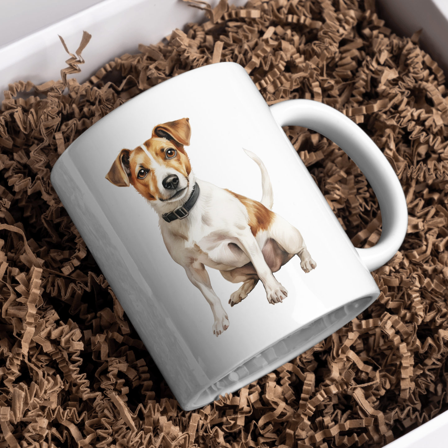 Jack Russell Dog 11oz White Mug, Perfect Gift Idea As It Comes Boxed.
