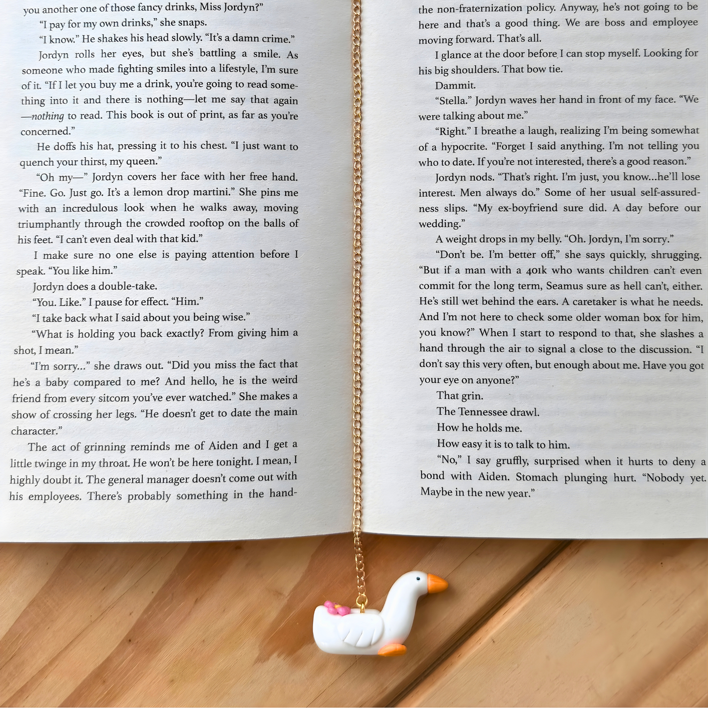 Spring Floral Duck Polymer Clay Chain Bookmark