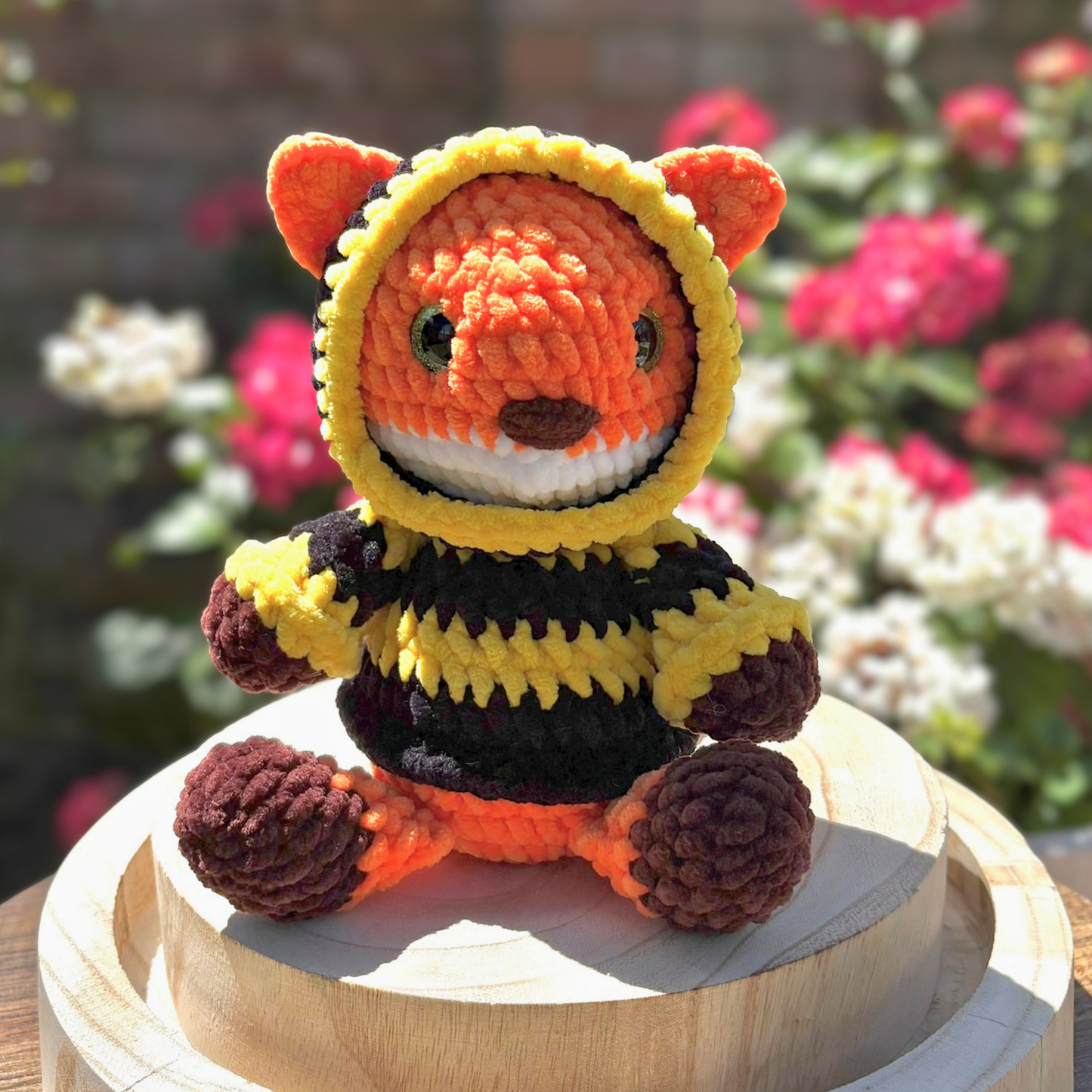 Crochet Hoody Fox With Interactive Hoody