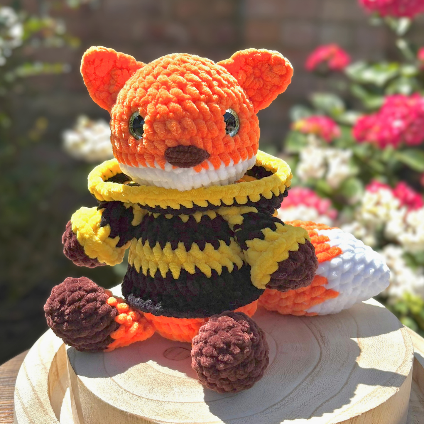 Crochet Hoody Fox With Interactive Hoody
