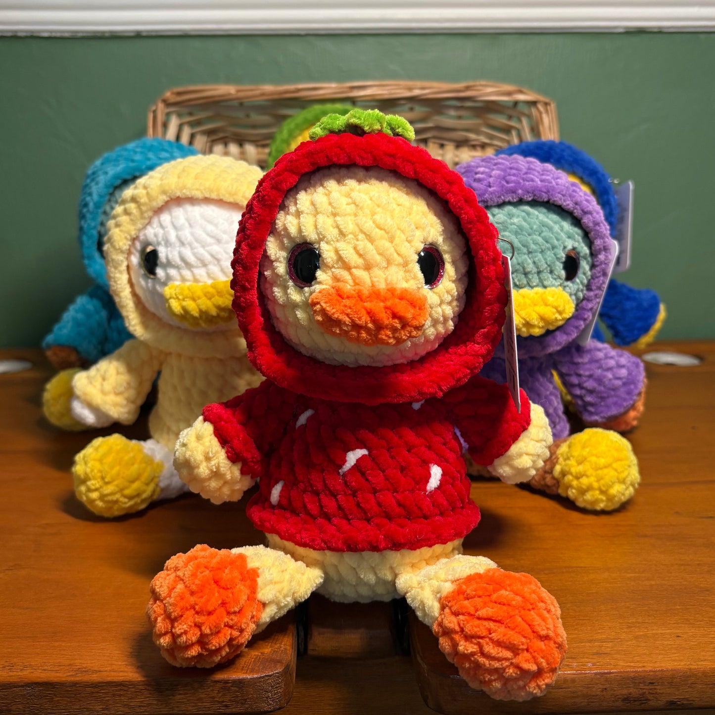 Crochet Chenille Hoody Duck,Goose or Mallard