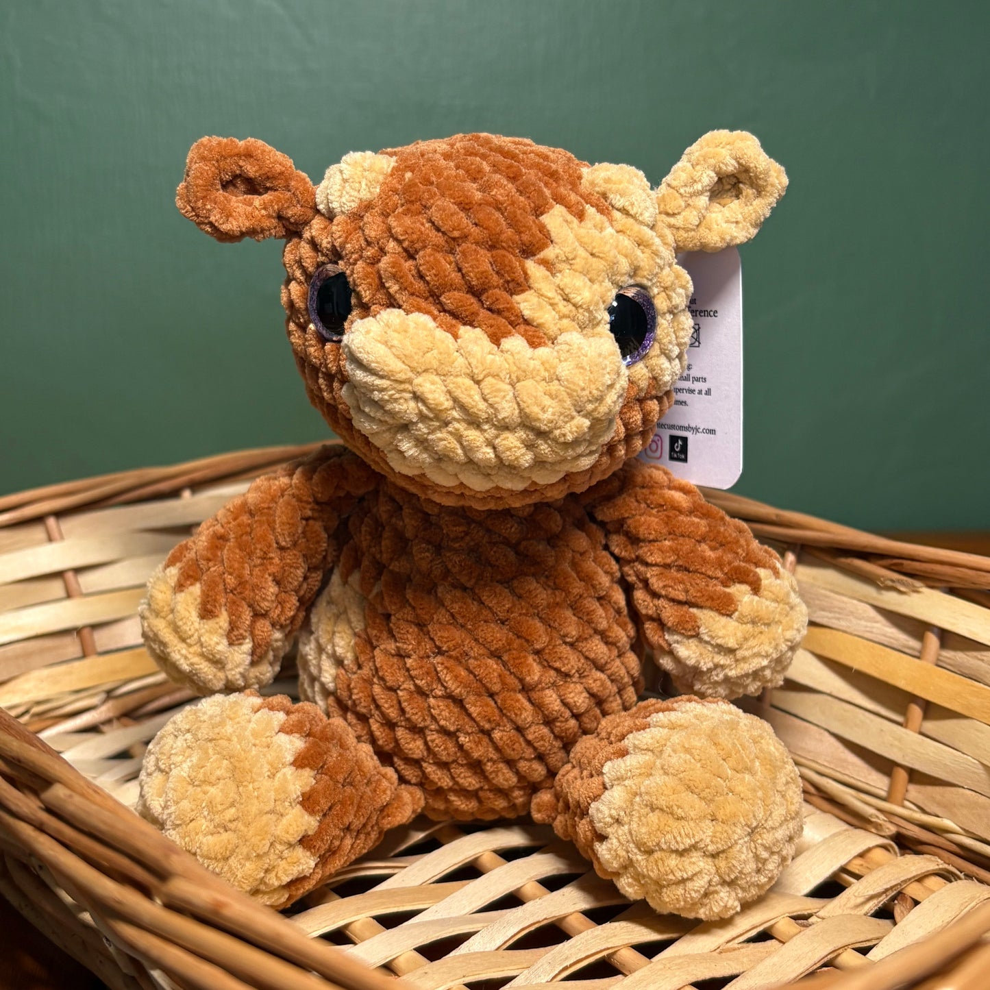 Crochet Chenille Cow