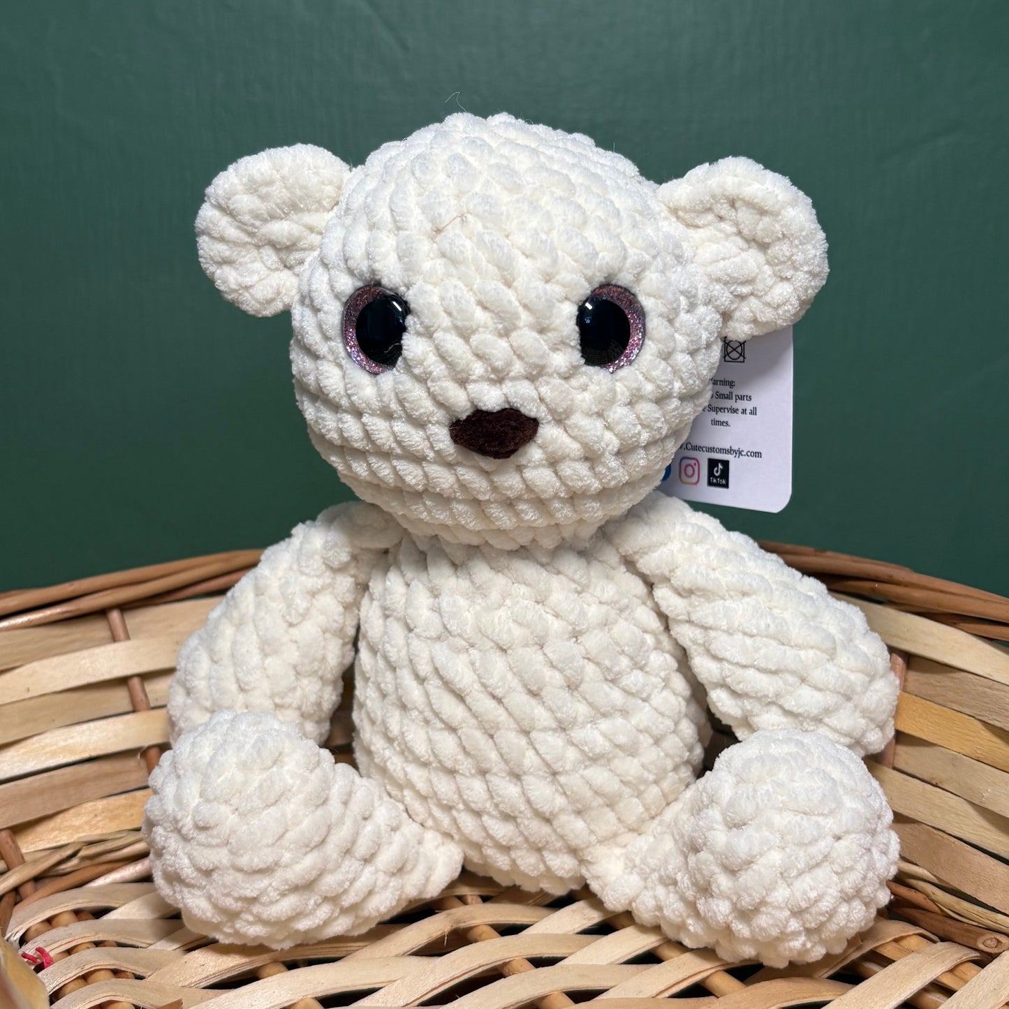 Crochet Chenille Bear in Various Colours
